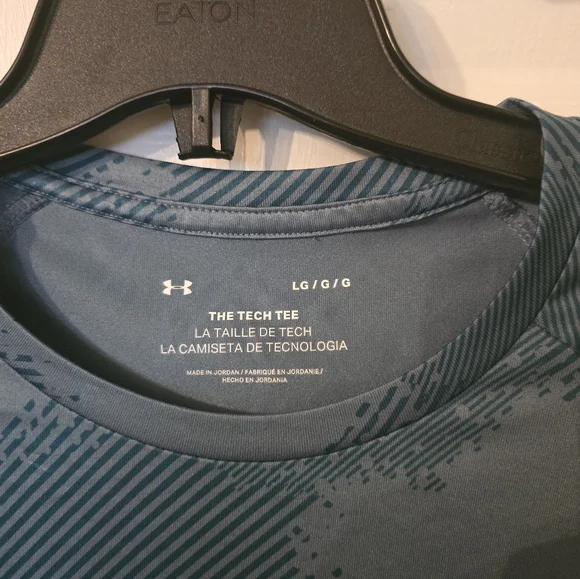 Under Armour Men’s Teal Blue Camouflage Short Sleeve Tech Tee Size L - Picture 3 of 3
